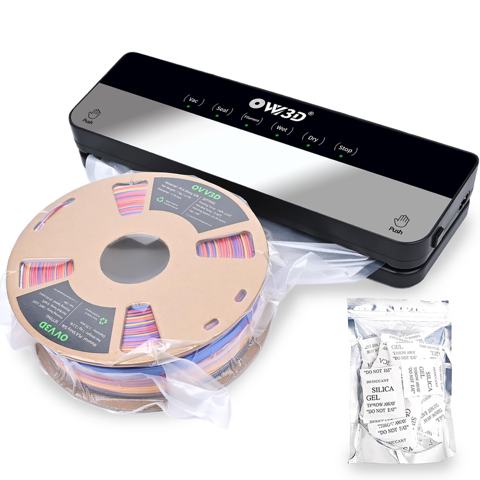 OVV3D 3D Printer Filament Storage Bags 30pcs with Vacuum Sealer