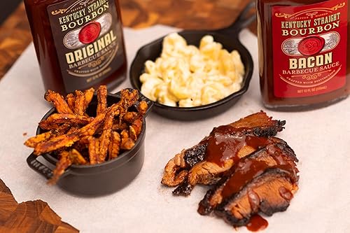 Miniatura 3 de Kentucky Straight Bourbon Barbecue Salsa de tocino Perfecto para asar Condimento para pollo, costillas, verduras Sabor rico y salado 12 onzas