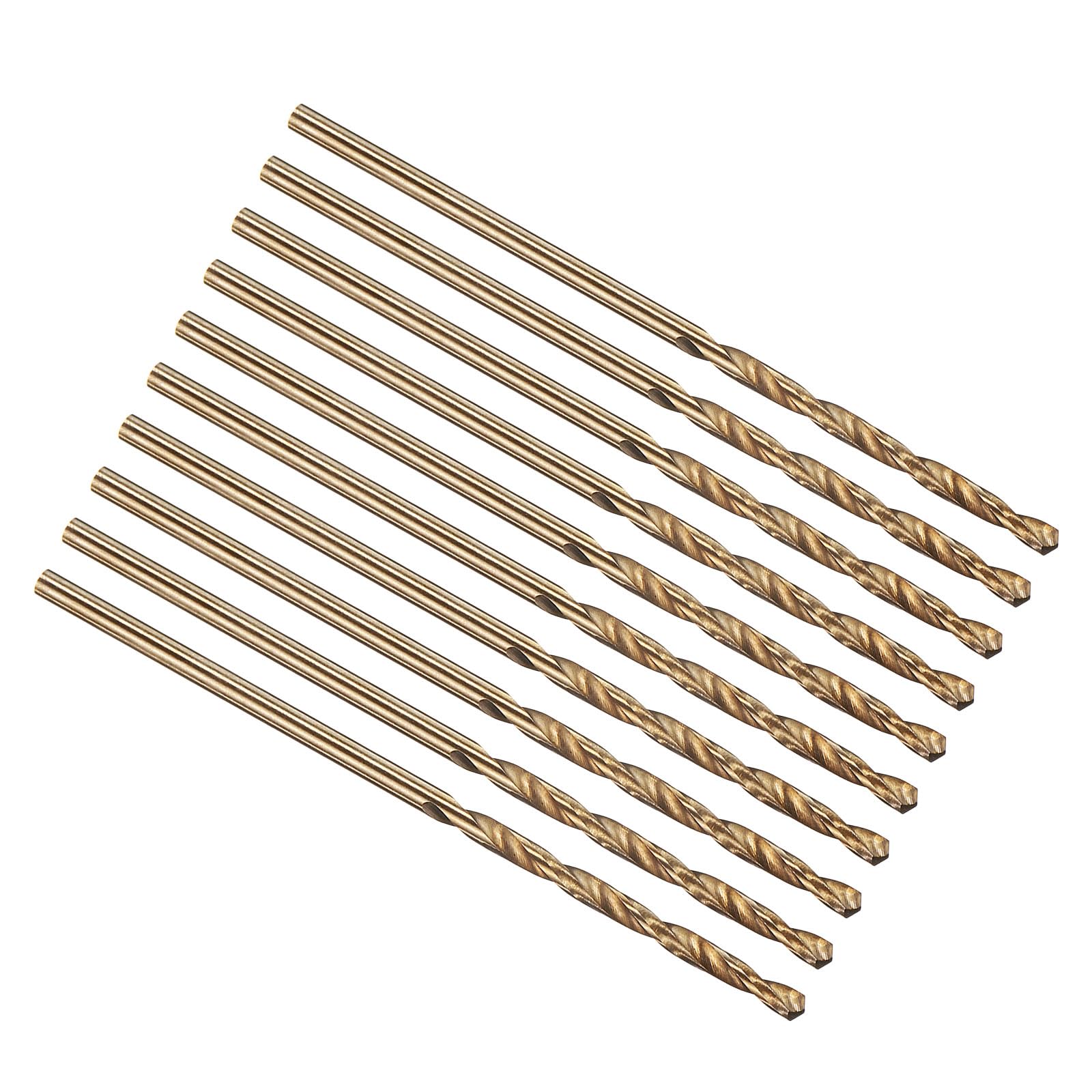 PATIKIL 1.9mm Drill Bit #49, Micro Number Small Bits 4341 High-Speed Steel 118° Gold for Soft Thin Metal Steel Wood Acrylic - 10 Pack