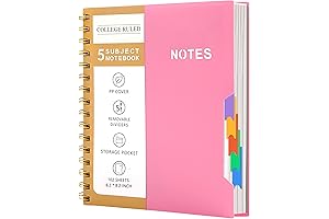 CAGIE 5 Subject Spiral Notebook: A Multi-Subject Masterpiece for Seamless Organization