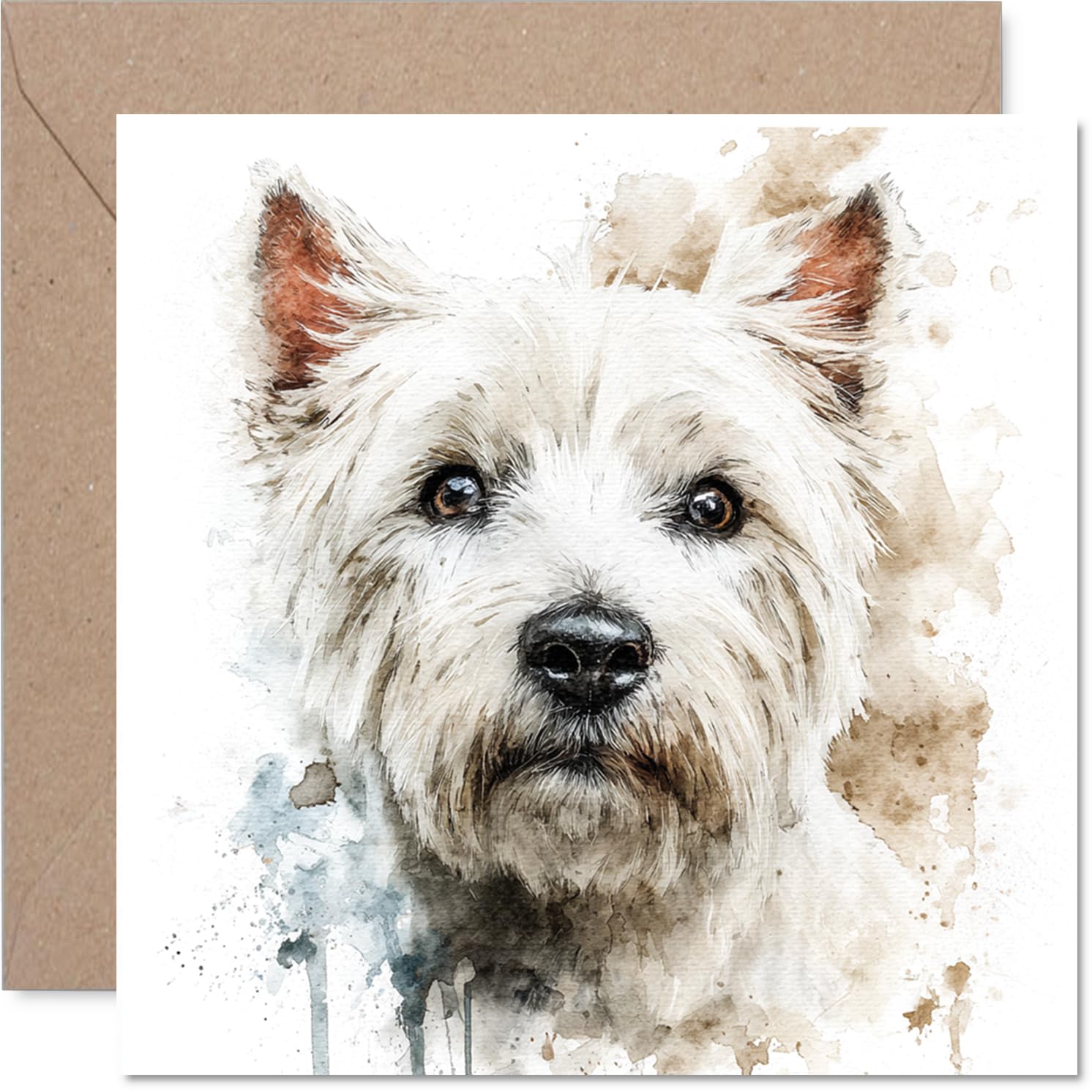 West Highland White Terrier Birthday Card for Men Women - Dog Breeds - Happy Birthday Card for Friend Son Dad Wife, 145mm Bday Greeting Cards