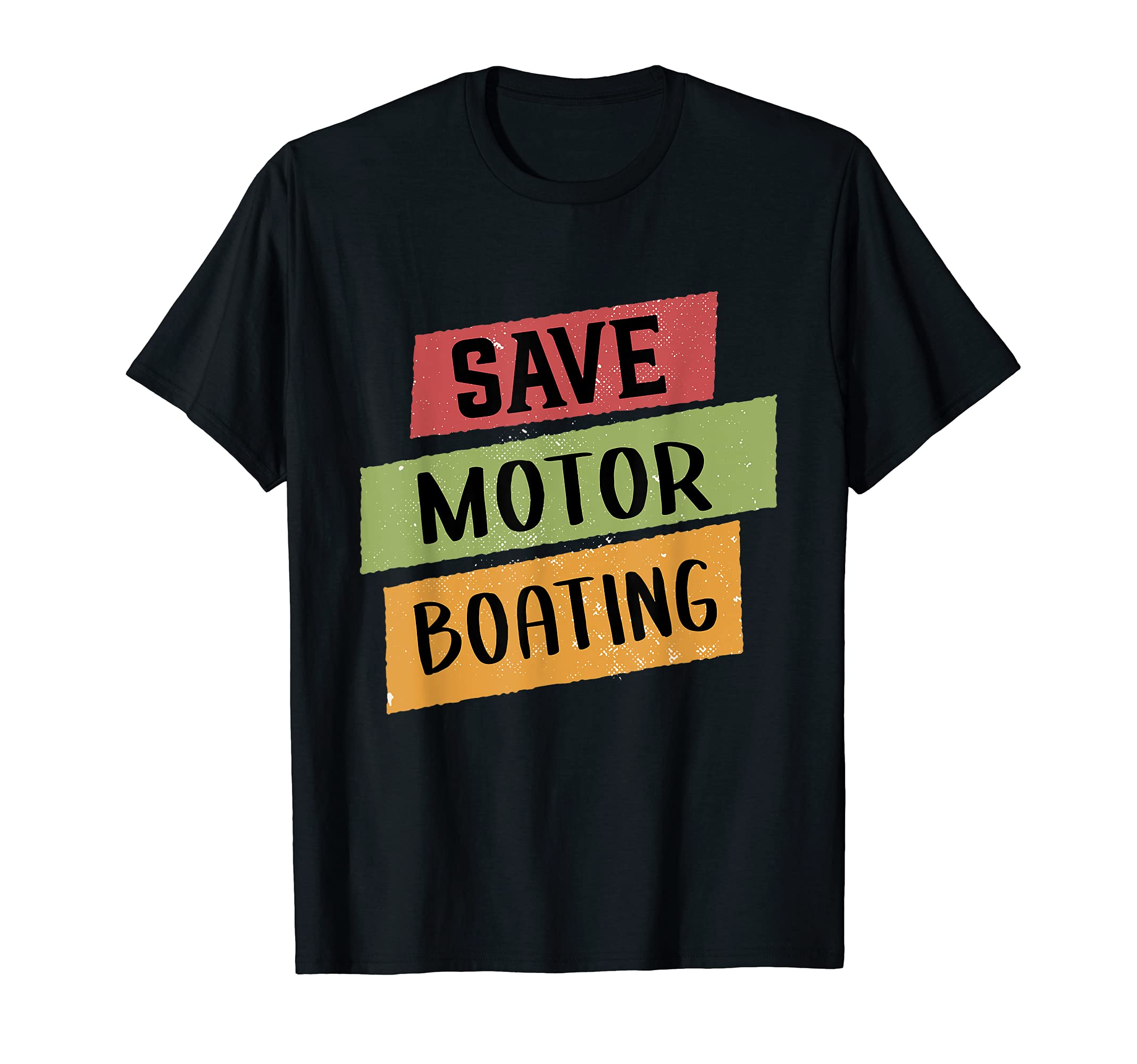 Pontoon Save Motor Boating Captain Men Women T-Shirt, Black