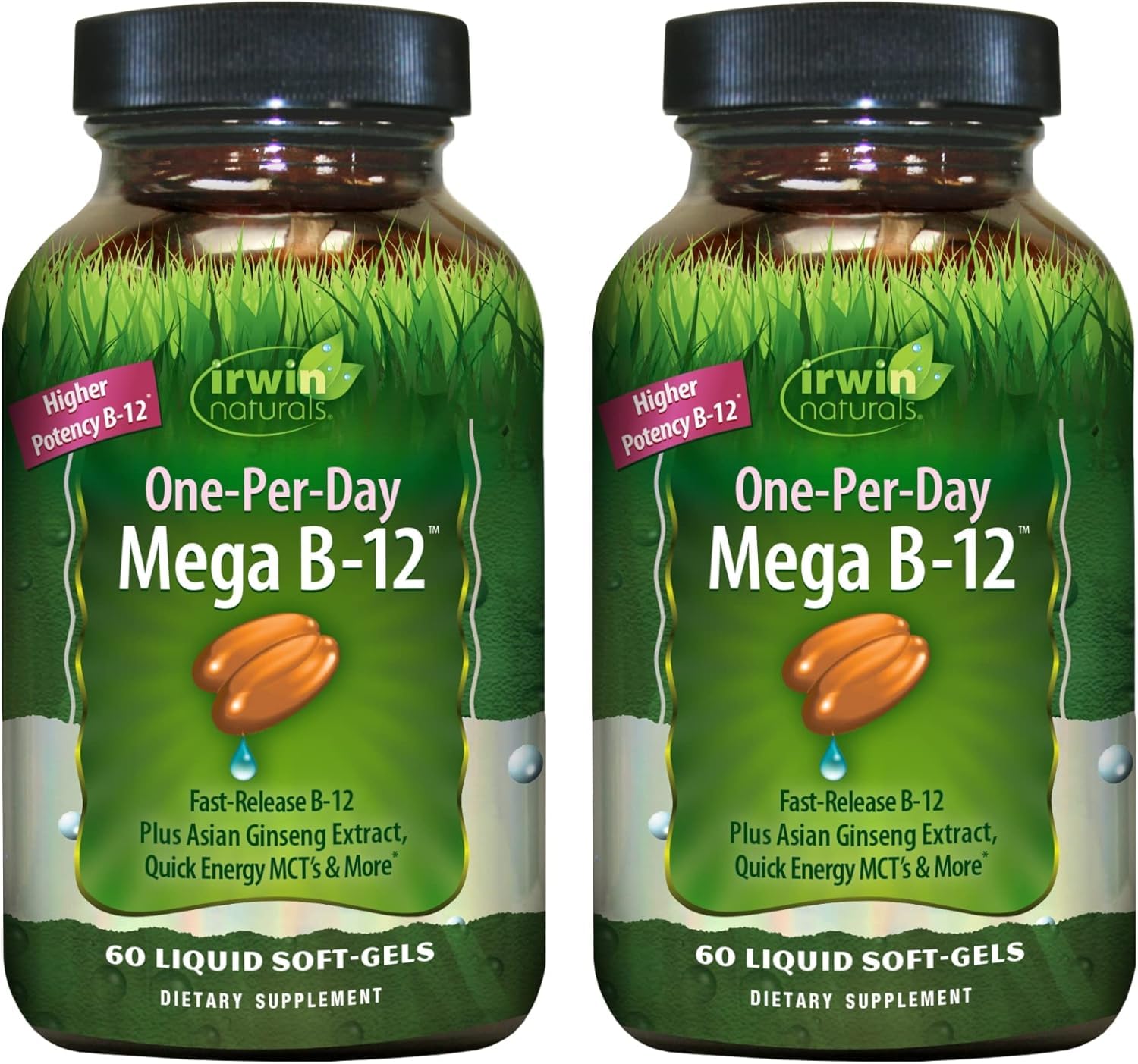Irwin Naturals Quick Release B-12 Extra Cellular Energy Support (2 Pack) 60 Count (Pack of 2)