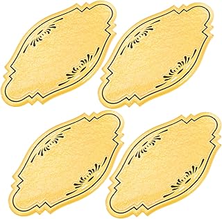 WOONEKY 4pcs Embossed House Number Office Signs Magnetic Signs Front Door Signs DIY Door Plate House Number Plate Address Plaque Acrylic Golden Hotel Door Signboard House Door Signboard 3D