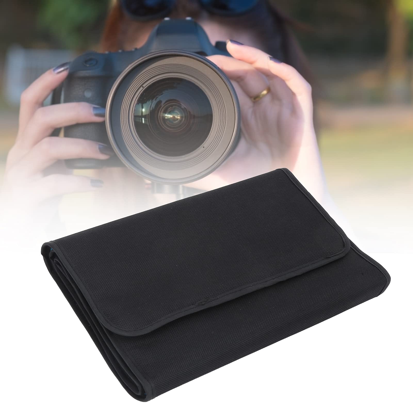 Étui Portefeuille Pliable pour Filtre D'objectif D'appareil Photo 10 Poches pour Pochette de Filtre de la Série P