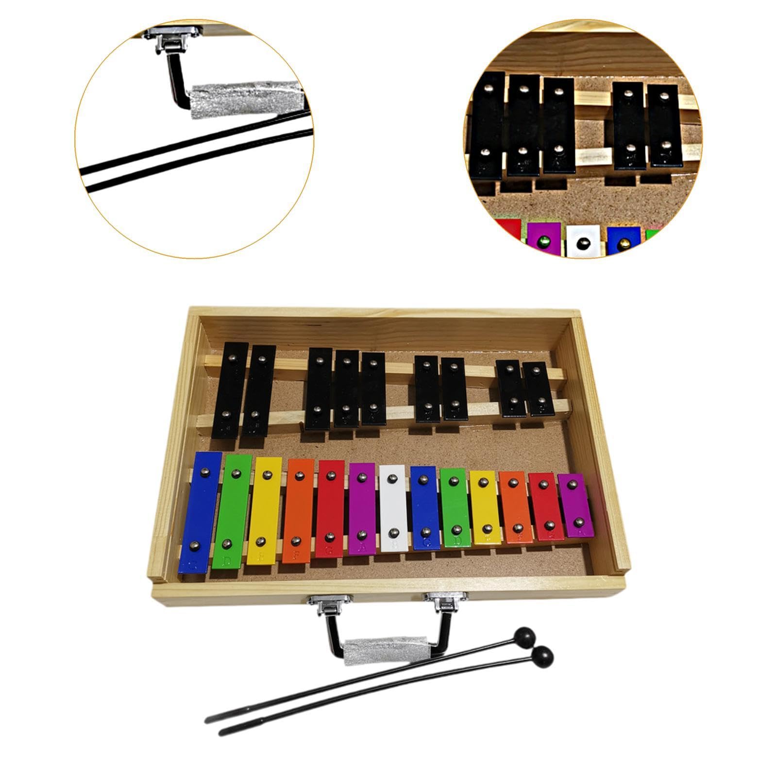 perfeclan Xilófono de 22 teclas, juguete musical educativo, bolsa de transporte con Base de madera, xilófono de madera para niños en edad preescolar, niños y