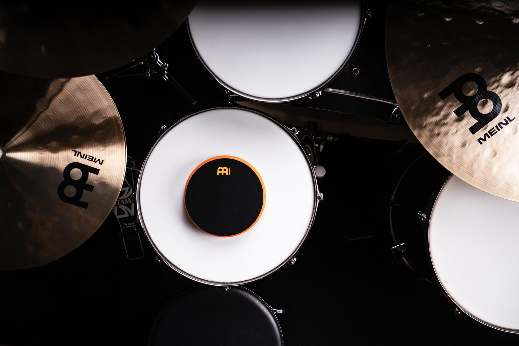 Meinl Cymbals Tapis d'entraînement de batterie Marshmallow de 15,2 cm pour un collage ultra silencieux, rebond moyen et montable sur supports de cymbales (MMP6OR)