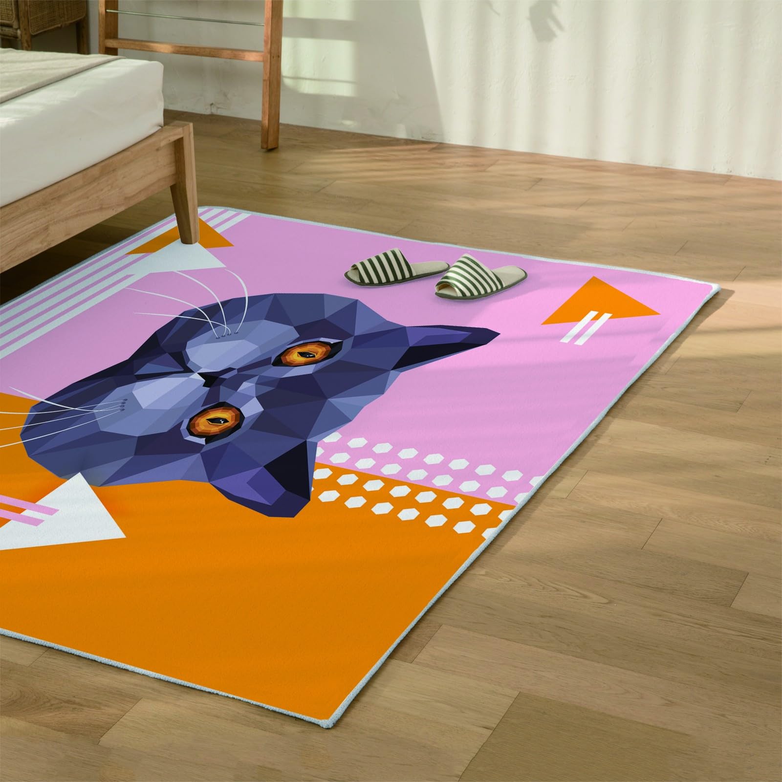ウールラグ 幾何学模様 約100X150センチ Amazon | カーペット 猫の幾何学模様 ラグマット 3畳 幾何学模様