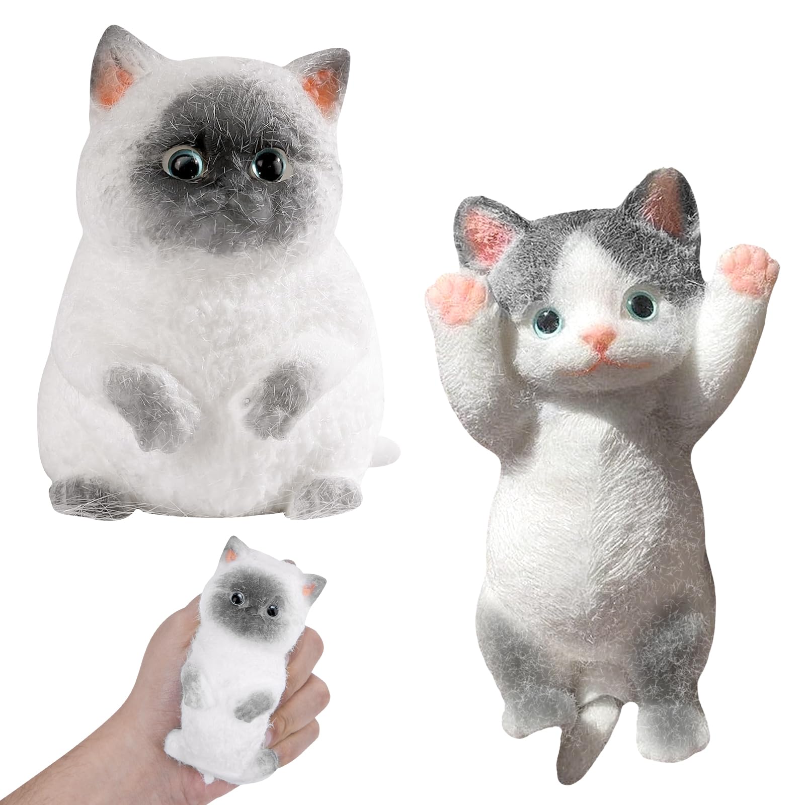 GWAWG 6 Squishys Mini Mochi – Patte De Chat Et Animaux Kawaii – Anti-Stress Pour Tous Âges