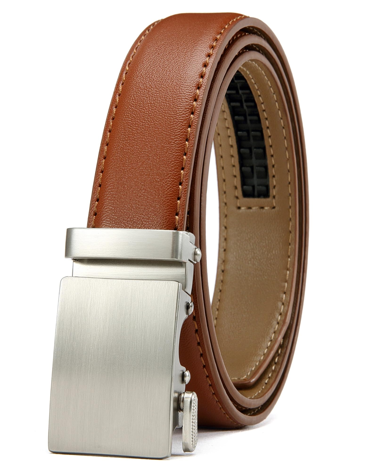 CHAOREN Ratchet Kids Belt - 1" Leather Dress Boys Belt - Adjustable for Formal Wear and School Uniform