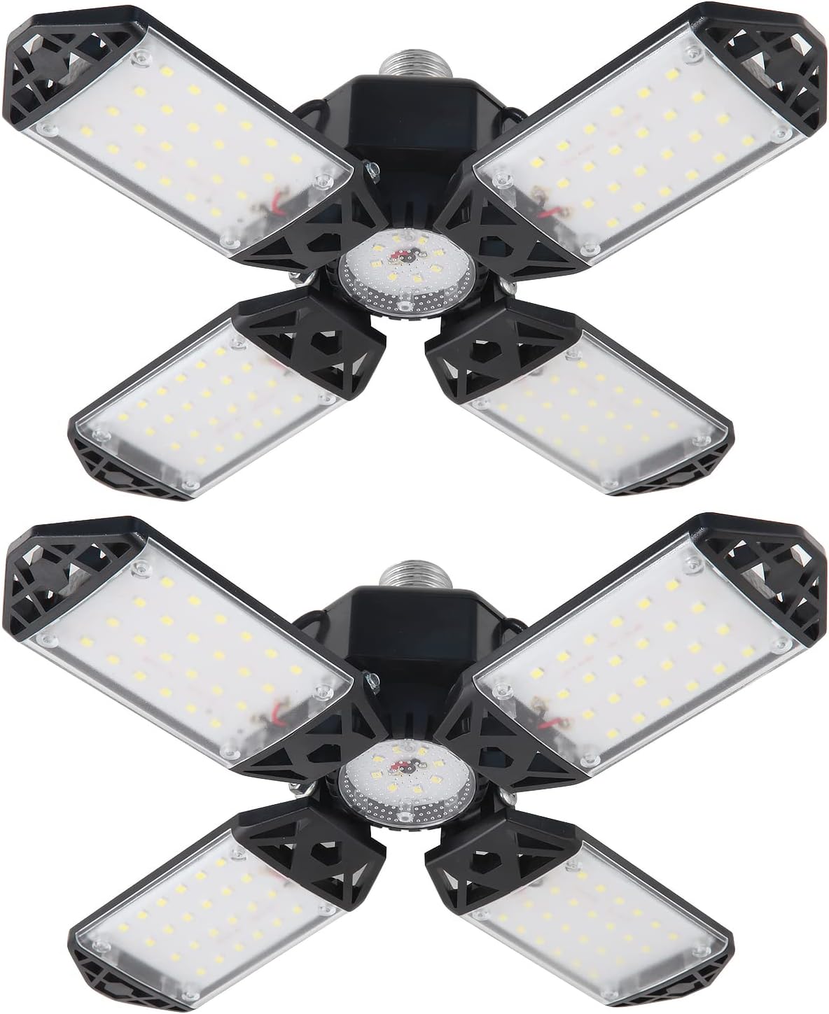 2Pack Led Garage Lights,100W Garage Light, E26/E27 10000LM Deformable