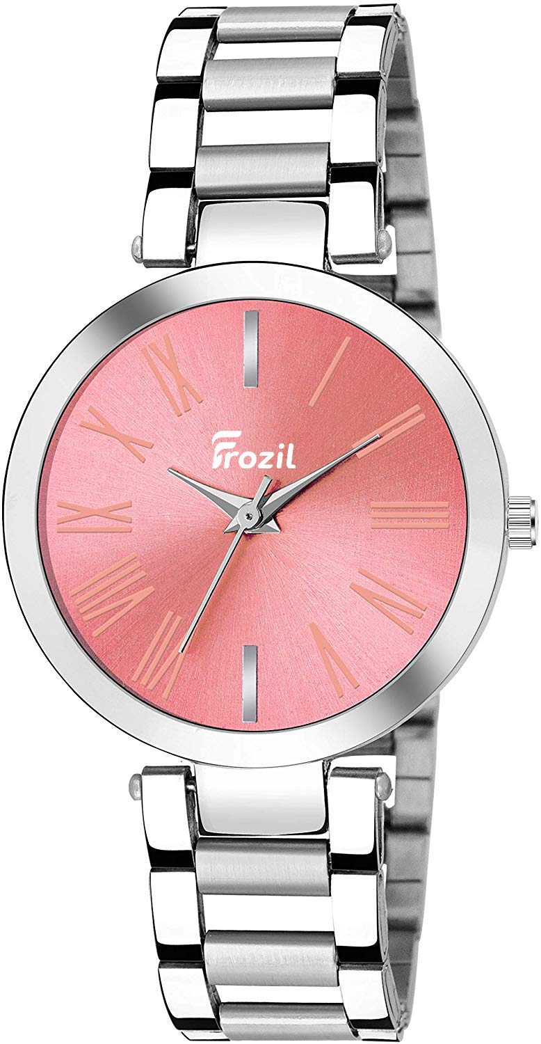 FROZIL Analog Pink Round Dial Chain Belt Watch for Women (B01MU86ER8) Amazon Price History, Amazon Price Tracker