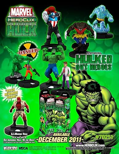 Neca Wizkids HeroClix Marvel - Increíble ladrillo de refuerzo Hulk (10 unidades)