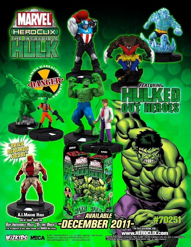 Amazon.com: Neca Wizkids HeroClix Marvel - Incredible Hulk Booster
