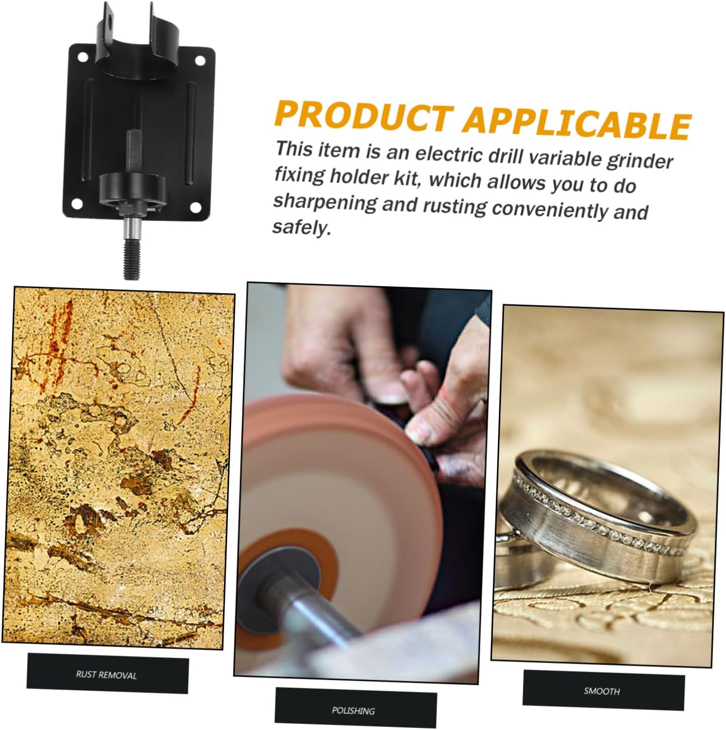 1set Electric Drill Rack Drill Grinding Machine Base Wear Resistance Easy to Use Rotary Tool Accessories