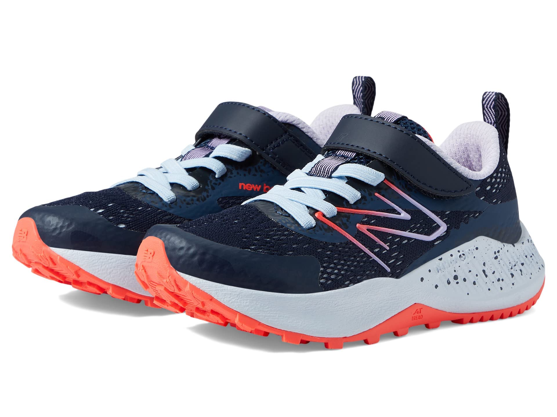 New Balance Kid's DynaSoft Nitrel V5 Hook & Loop Running Shoe, Eclipse/Natural Indigo/Electric Red, 11 Medium US