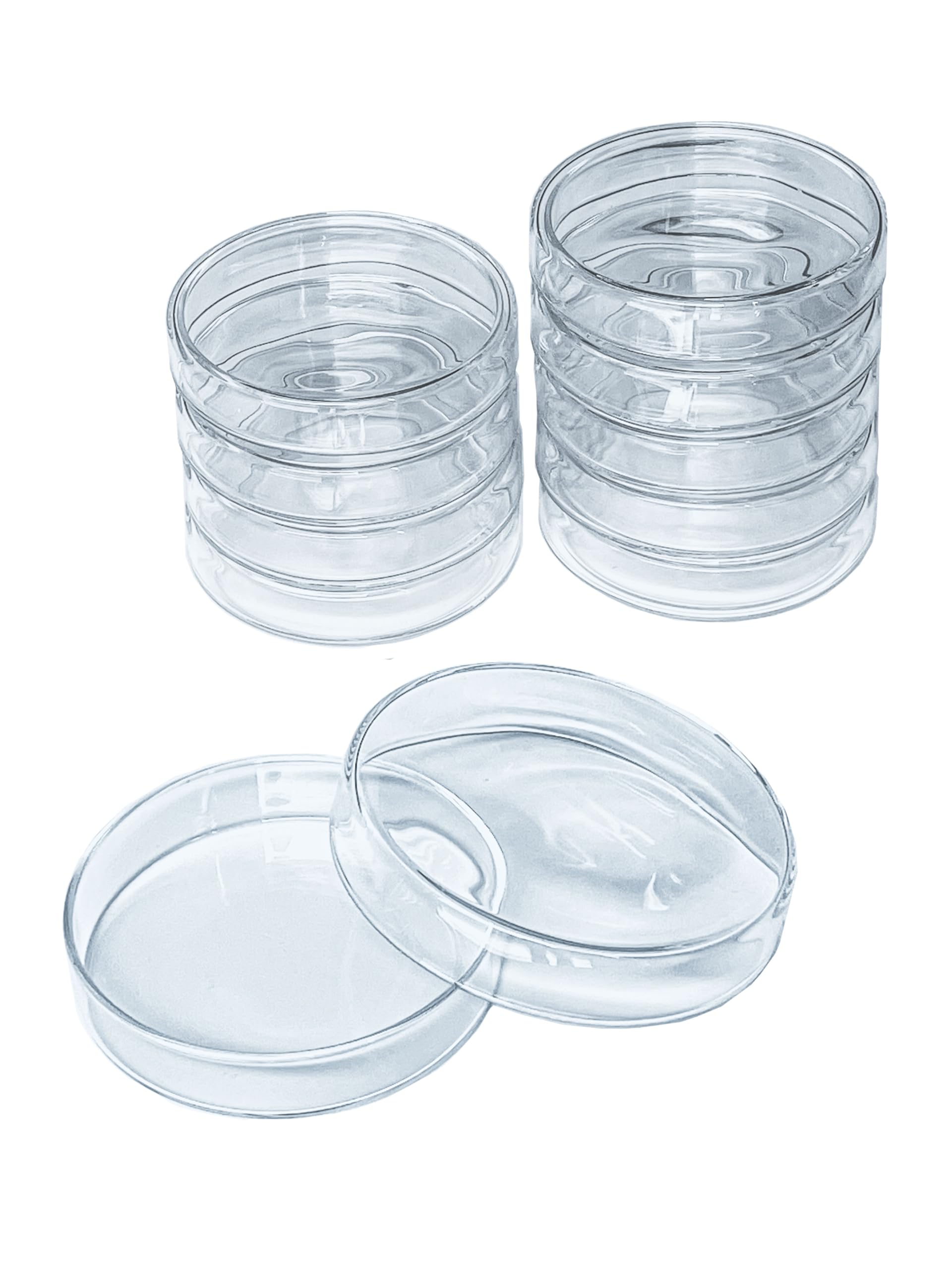 MUHWA 10 PCS 90mm Diameter Glass Petri Dish with Cover Petri
