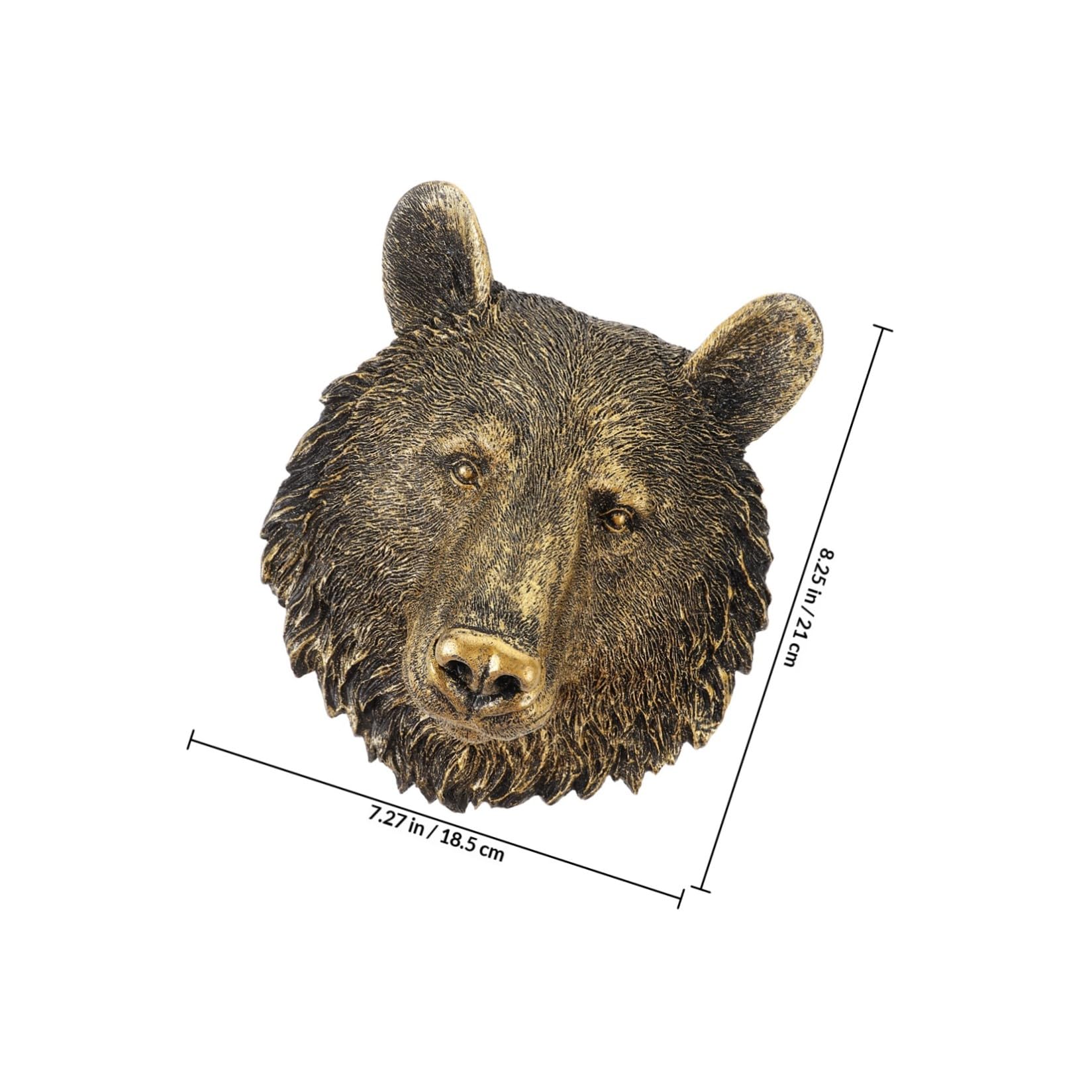 Artibetter Testa Orso da Parete in Resina Decorazione Muro Realistica