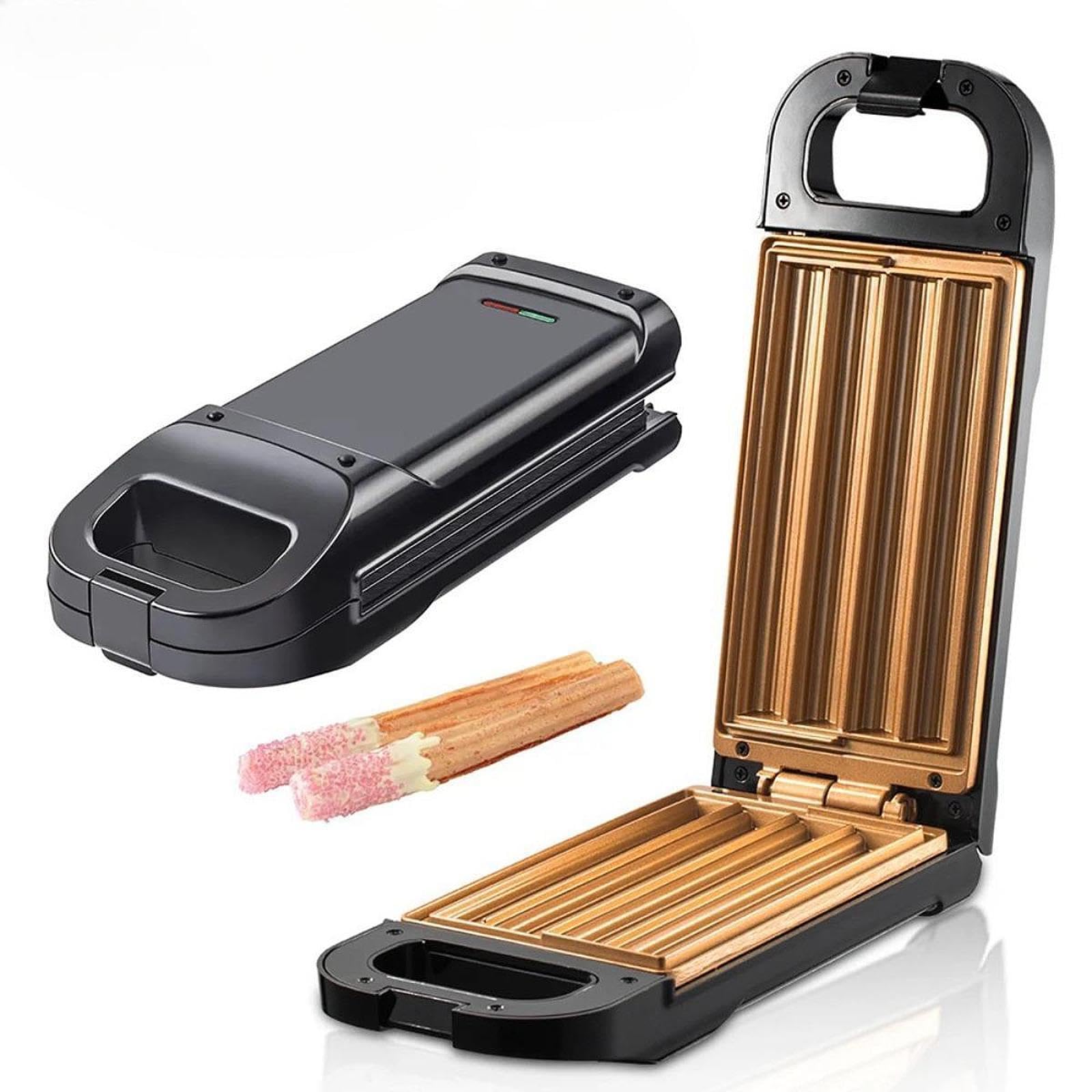 Churro Maker Elektrisch Churros Waffeleisen Empanada Maschine Edelstahl Antihaft für Küche Geschenk Fiesta Party Familienanlässe Restaurant Backen 13c
