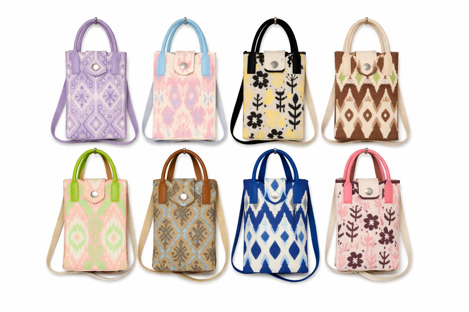 Cute Canvas Crossbody Mobile Bag for Women & Girls | Mini Sling Shoulder Bag with Strap | Stylish Utility Phone Pouch | Trendy Multicolor Small Handbag (Rendom Design)-image-5