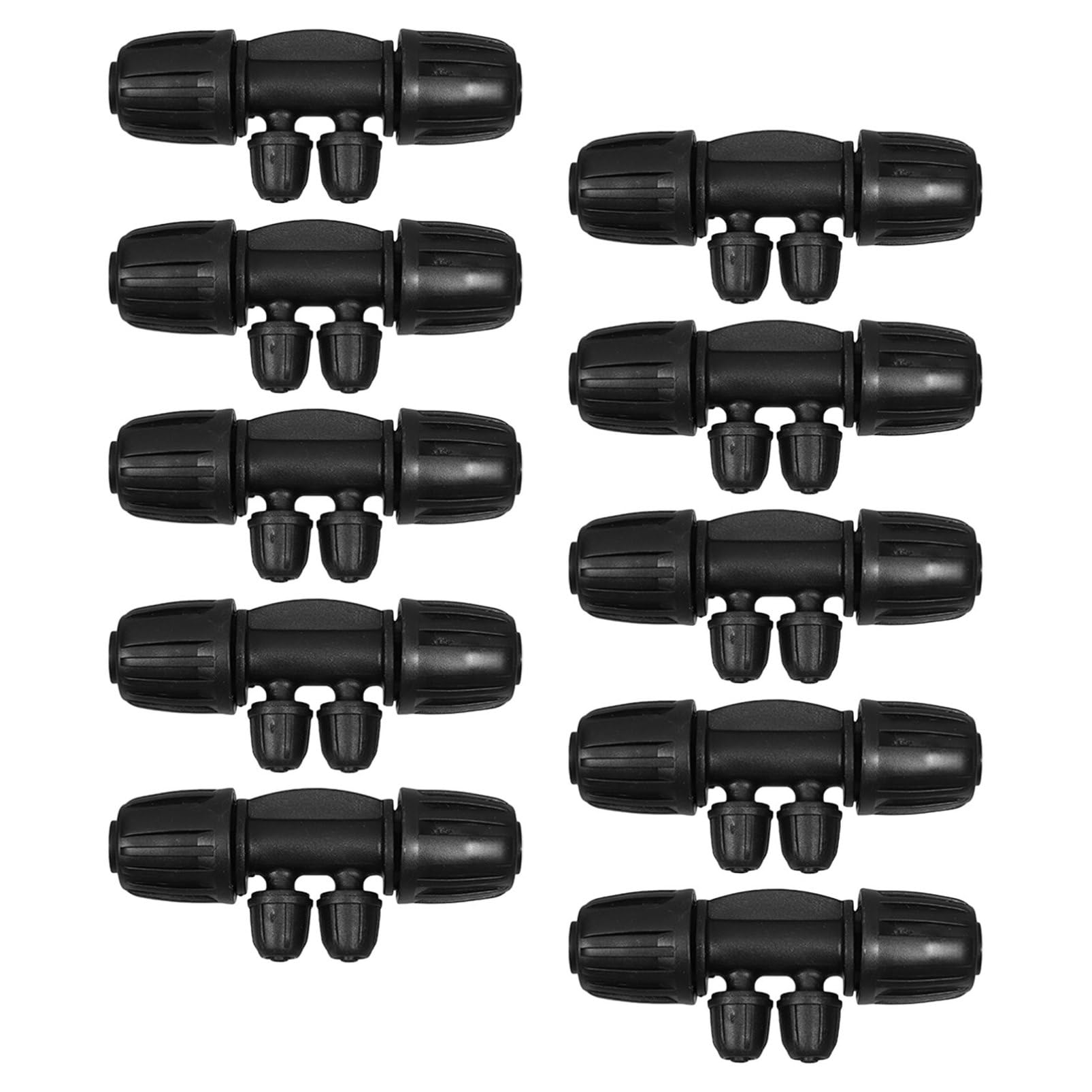Raccords à barbes pour irrigation goutte à goutte plastique noir x10