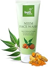 Buti Gandhark Neem Face Wash | Herbal Face Wash with Neem & Turmeric for Acne, Pimples & Oil Control | Gentle Skin Cleanser for Men & Women | Suitable for All Skin Types | 100ml x 2 (Pack of 2)