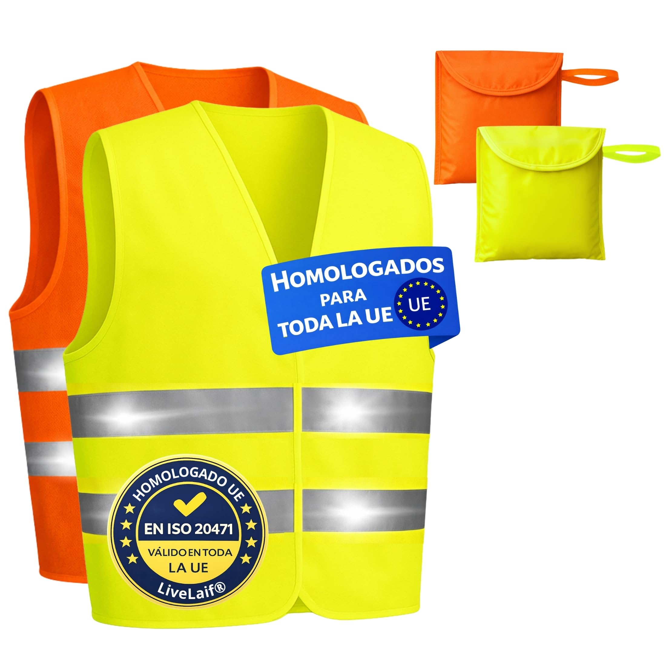 Chaqueta - Chaleco Alta Visibilidad 2/2Amarillo/Marino