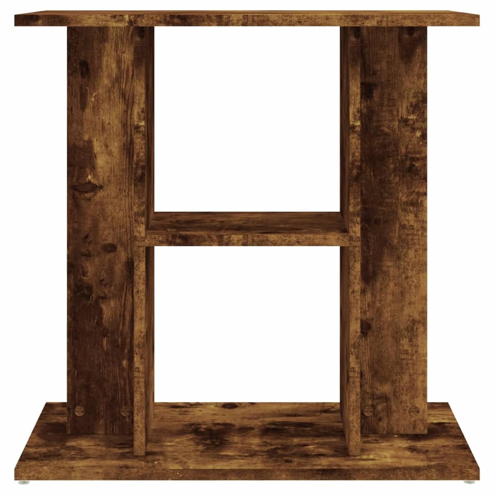 Homgoday Soporte para Acuarios Roble Ahumado - Estable y con 3 Niveles de Almacenamiento, Diseño Elegante y Resistente a la Humedad
