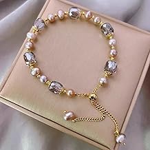 Silver Bracelet for Women, Adjustable Layered Charm Chain, Dainty Fashion Jewelry Gift