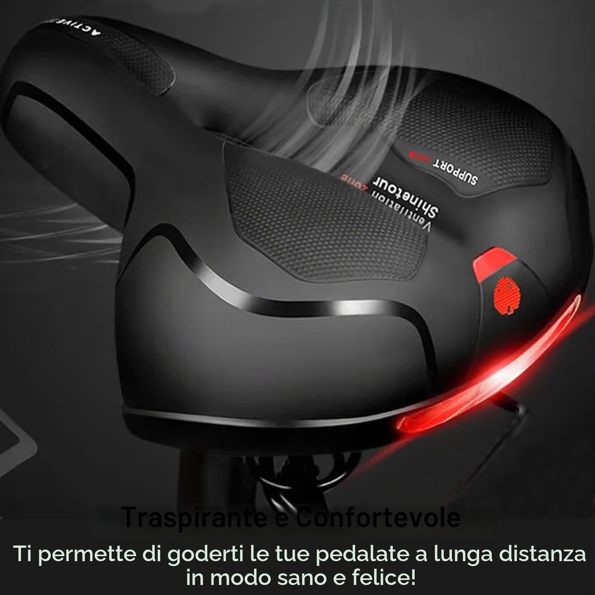Sella per bicicletta da uomo e donna, comoda in gel ergonomico, con copertura impermeabile e chiave, morbida, traspirante, ammortizzante per la maggior parte delle biciclette