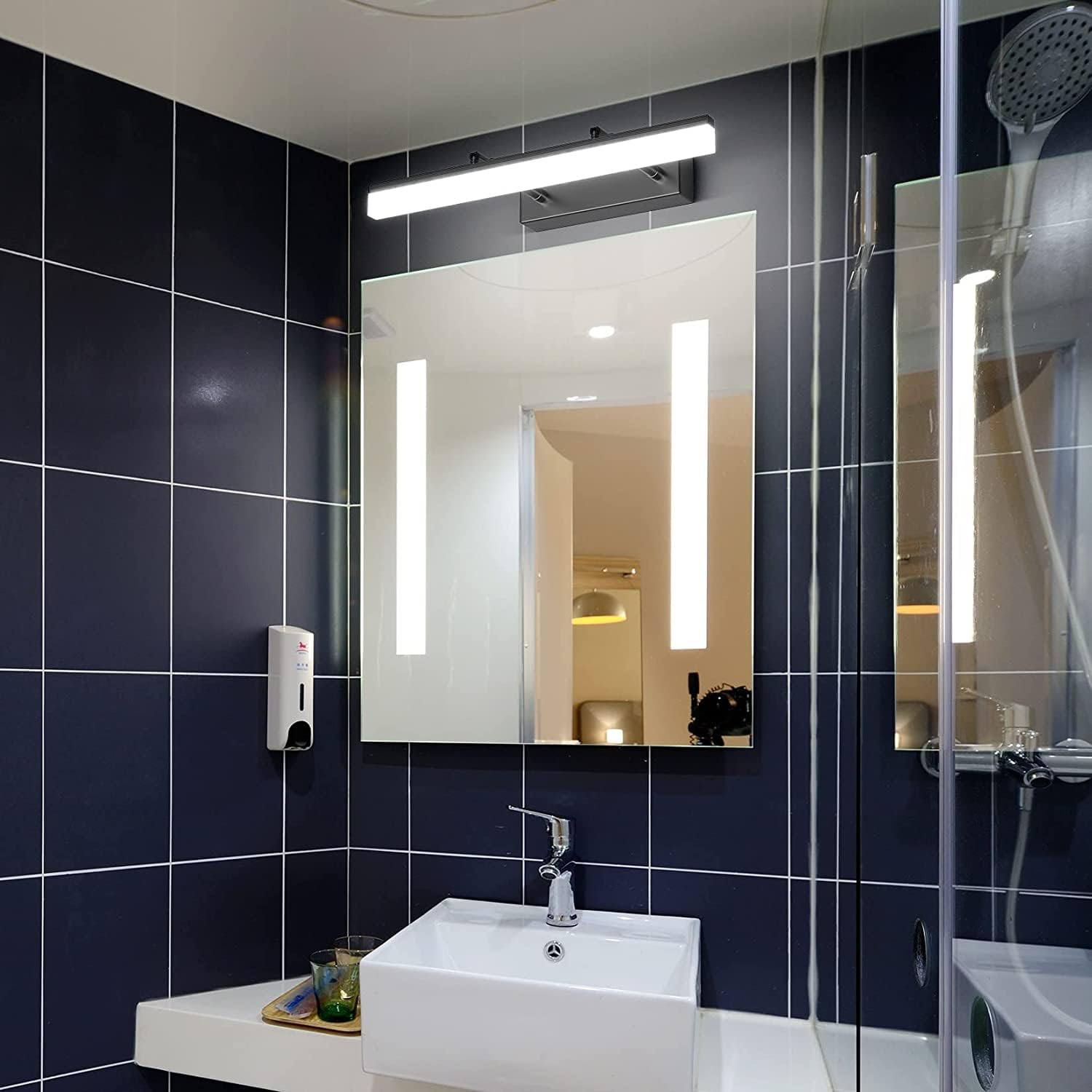 Home-Neat LED 9W IP40 Applique Murale Salle de Bain 40cm 3000K/4500K/6500K Noir