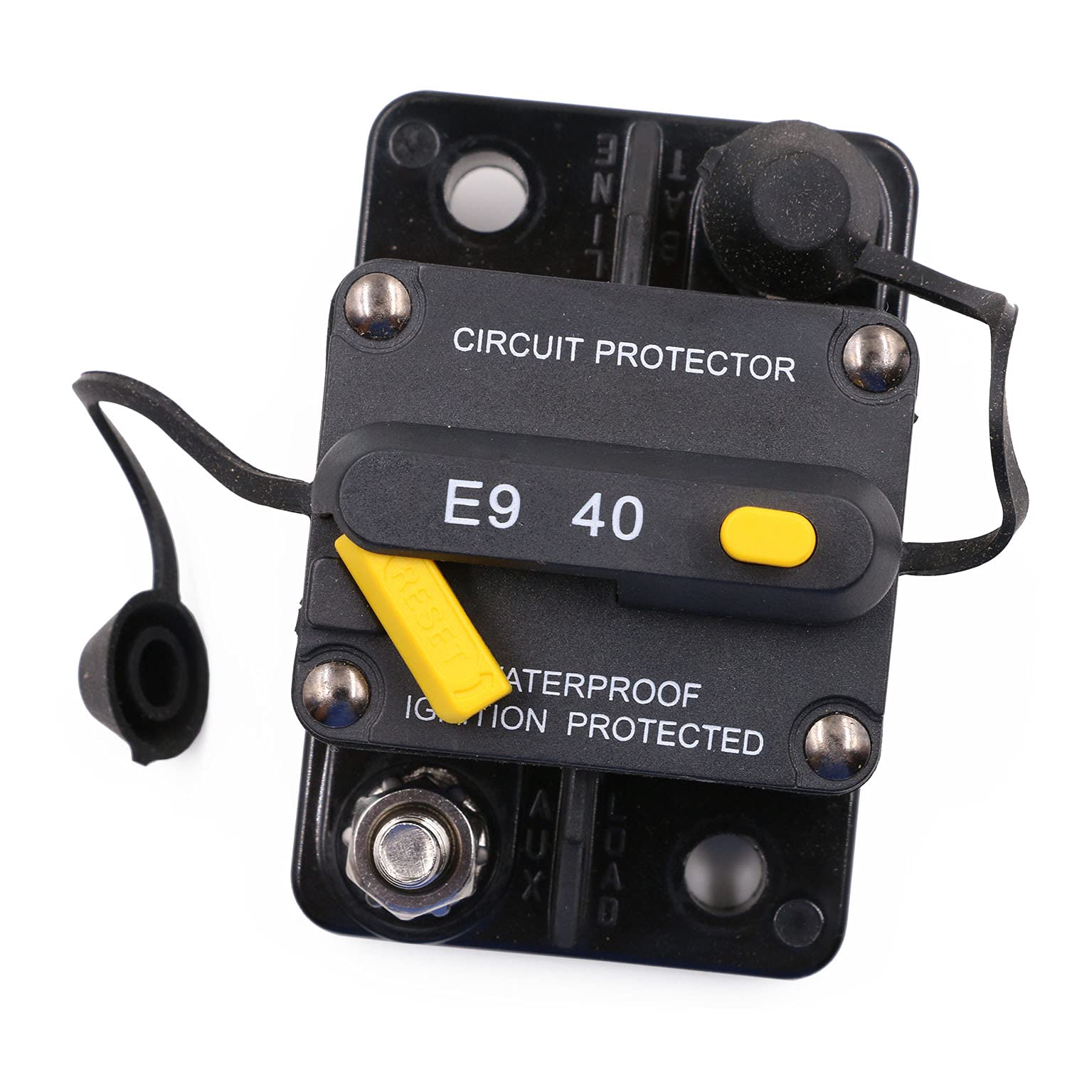 Gloaso 40 Amps 12V - 72V DC Type III Automotive Circuit Breaker with Manual Reset