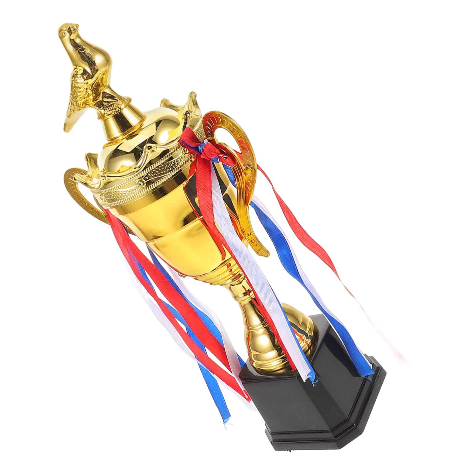 TOYANDONA Coppa Calcio in Metallo Corona e Piccione, Premio Decorativo Dorato di Adatto a Eventi Sportivi e Competizioni Calcio