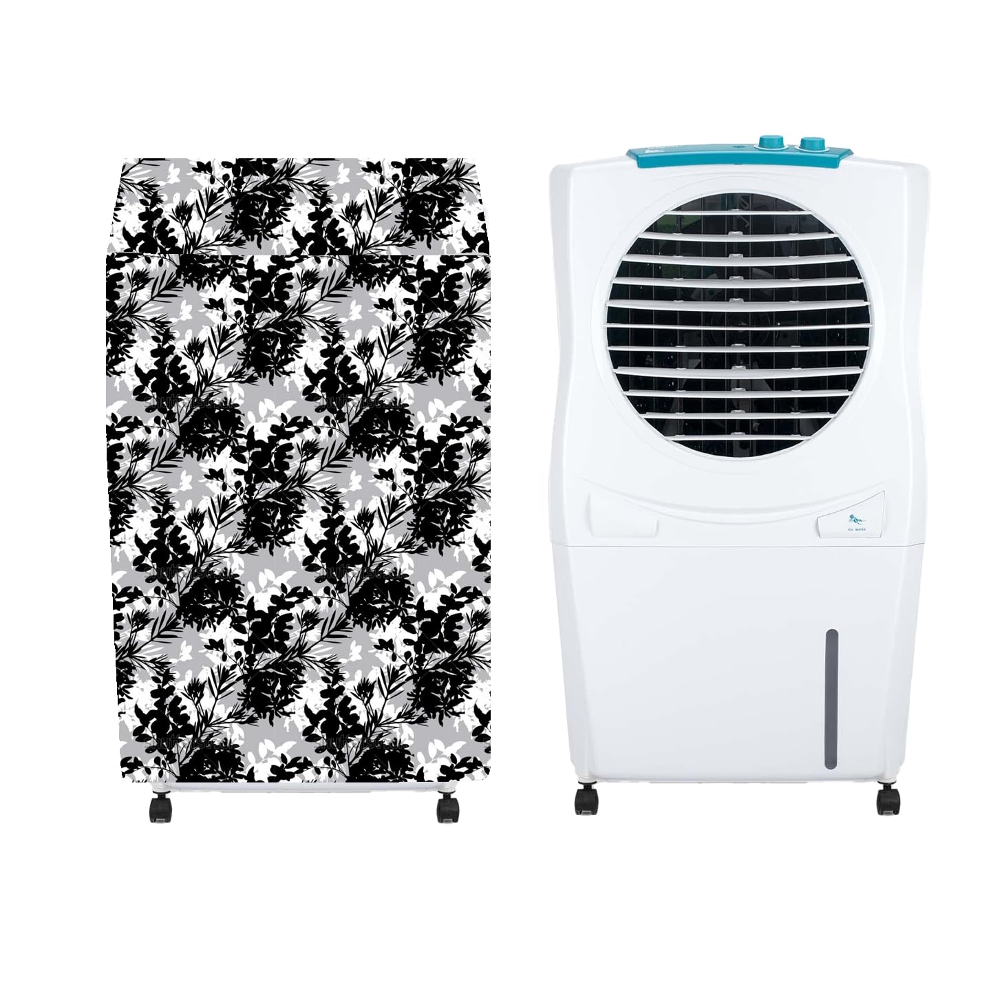 HomeStore-YEP Air Cooler Cover for Symphony Ice Cube 27 Litre Personal Cooler Water Resistant Size(LXBXH) cm: 49x34x84 Black Color-image-1