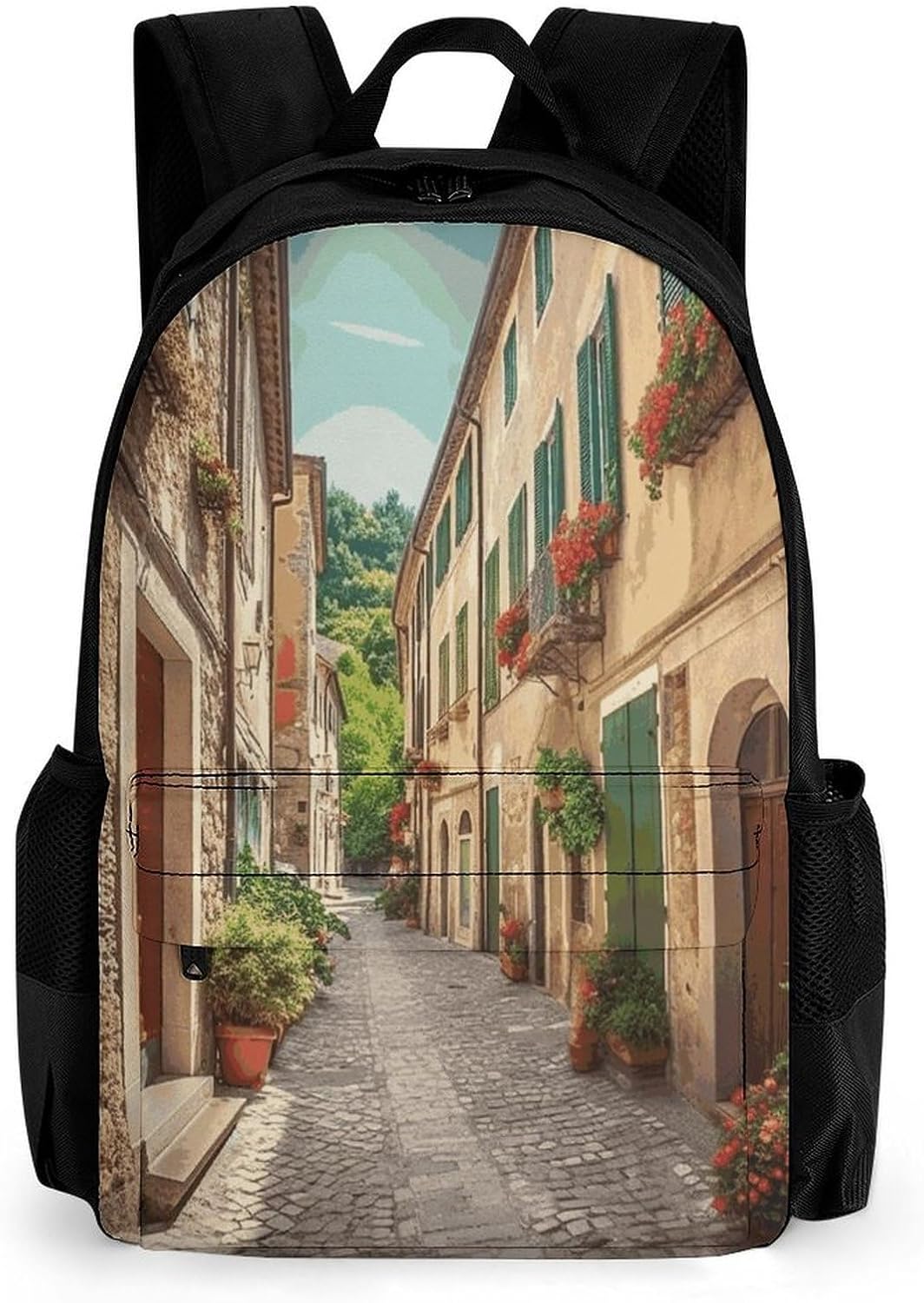 Italy Street Backpack Daypack Travel Backpack | Lightweight Casual Laptop Backpack for Women Men Aesthetic Travel Bag for Weekender Business Hiking Outdoor