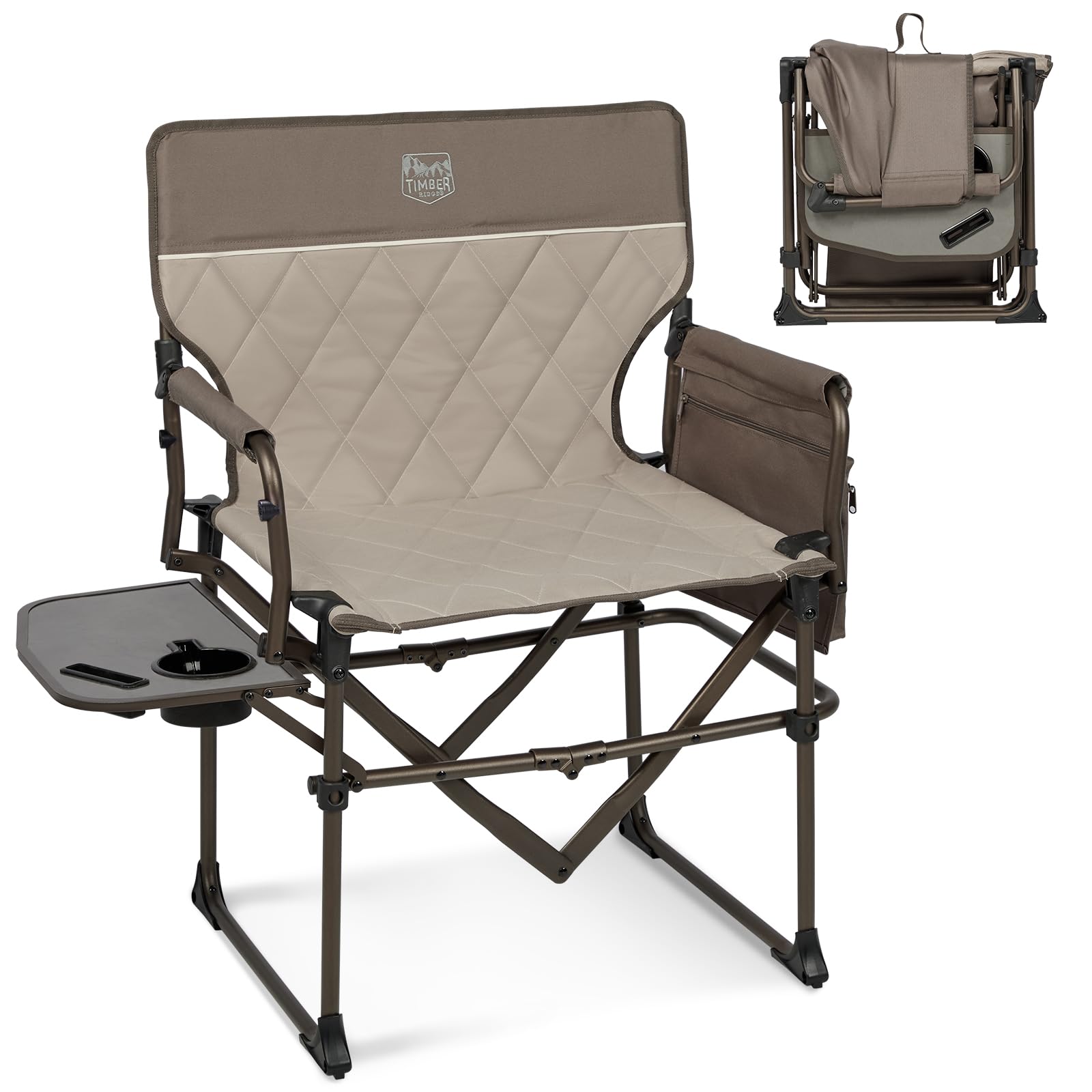 TIMBER RIDGE Heavy Duty Camping Chair with Compact Size, Portable
