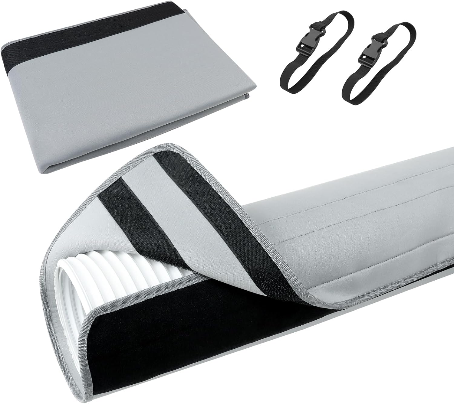 tonhui Portable AC Insulated Hose Cover, Air Conditioner Hose Cover Heat Insulated AC Hose Cover Wrap for 5" & 5.9" Diameter Exhaust Hoses Tube
