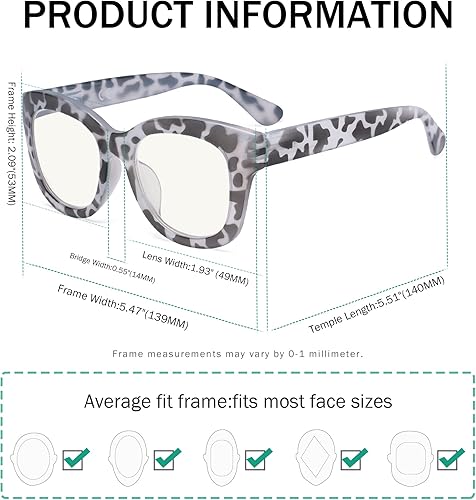 Miniatura 3 de Eyekepper Lectores progresivos de gran tamaño para mujer, protección UV, multienfoque, lectores de computadora, lentes de lectura trifocales Noline