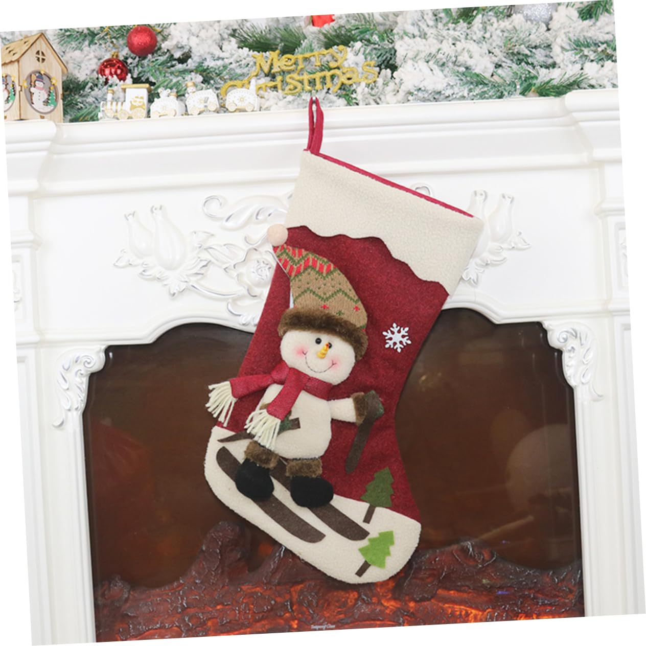 3stücke Weihnachtsstrümpfe Mit Santa Und Elch Dekoration Für Weihnachtsbaum Und Festliche Für Mädchen Und Zuhause