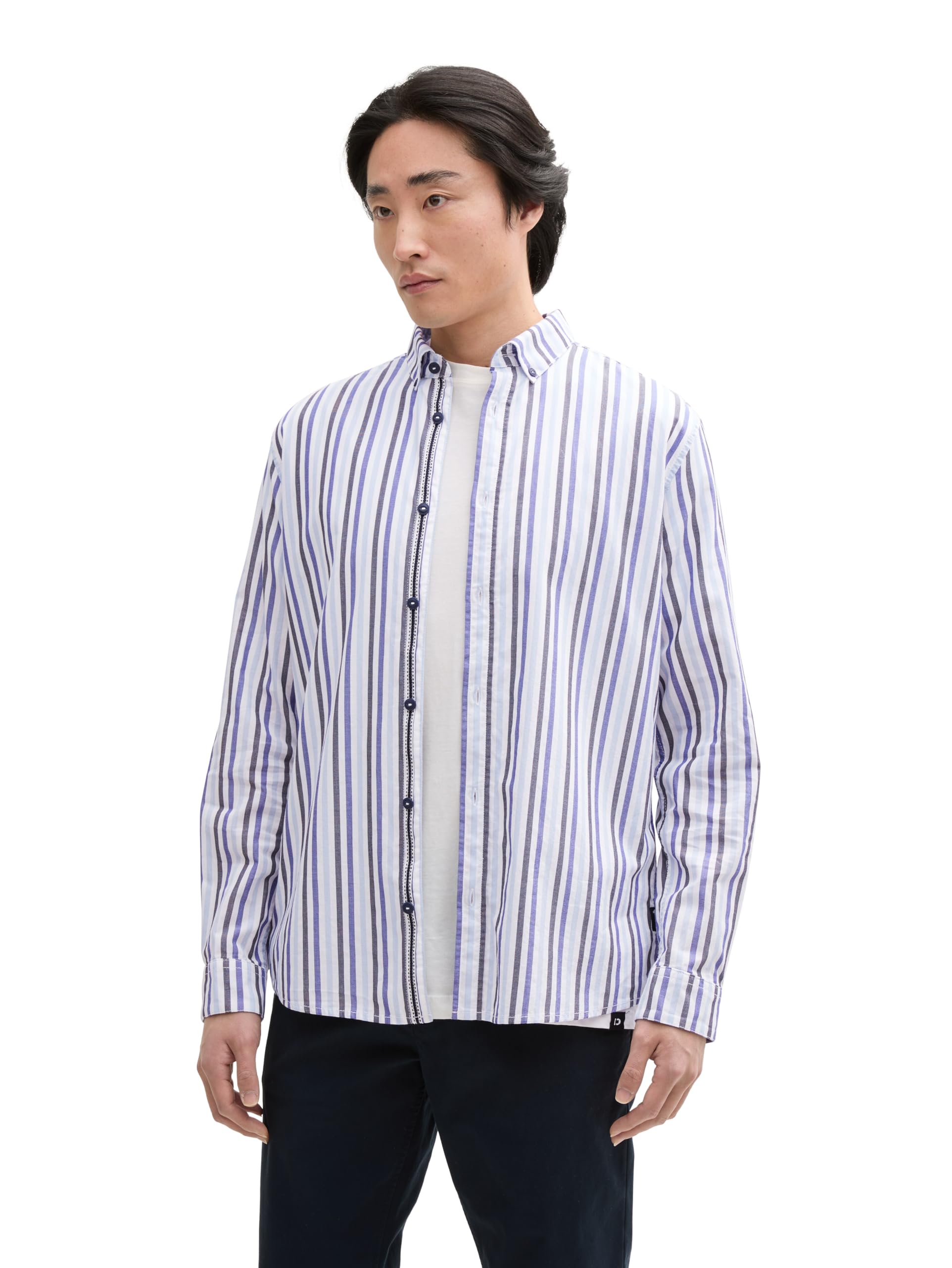 TOM TAILOR Herren Regular Fit Hemd aus Baumwolle