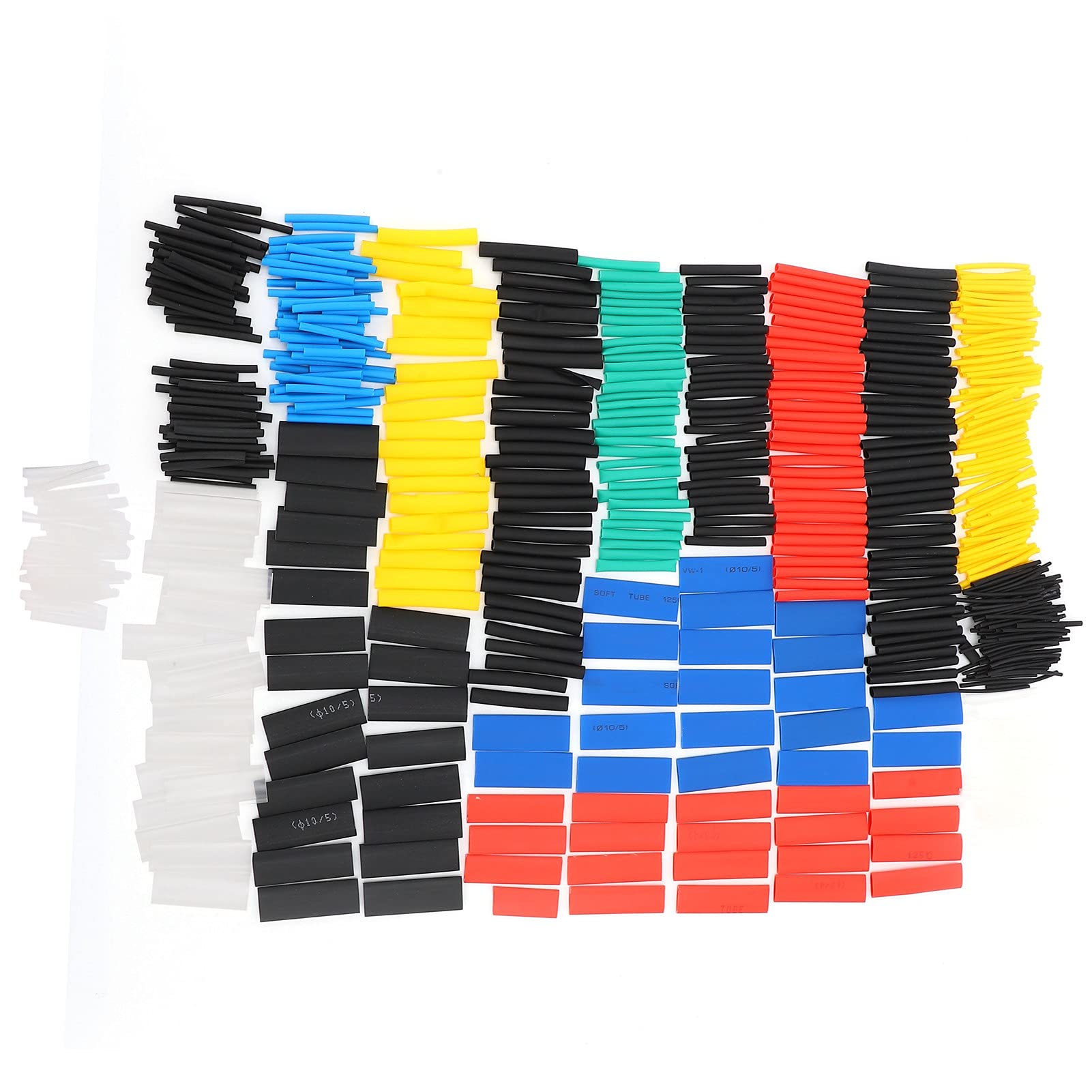 Set 300 Tubi Neri Guaina Termorestringente Per Isolamento Cavi - Foto 4