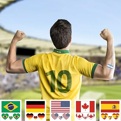 Miniatura 7 de Tatuajes de bandera de Costa Rica, 10 hojas de calcomanías faciales temporales deportivas de Costa Rica, 40 piezas impermeables para sudar