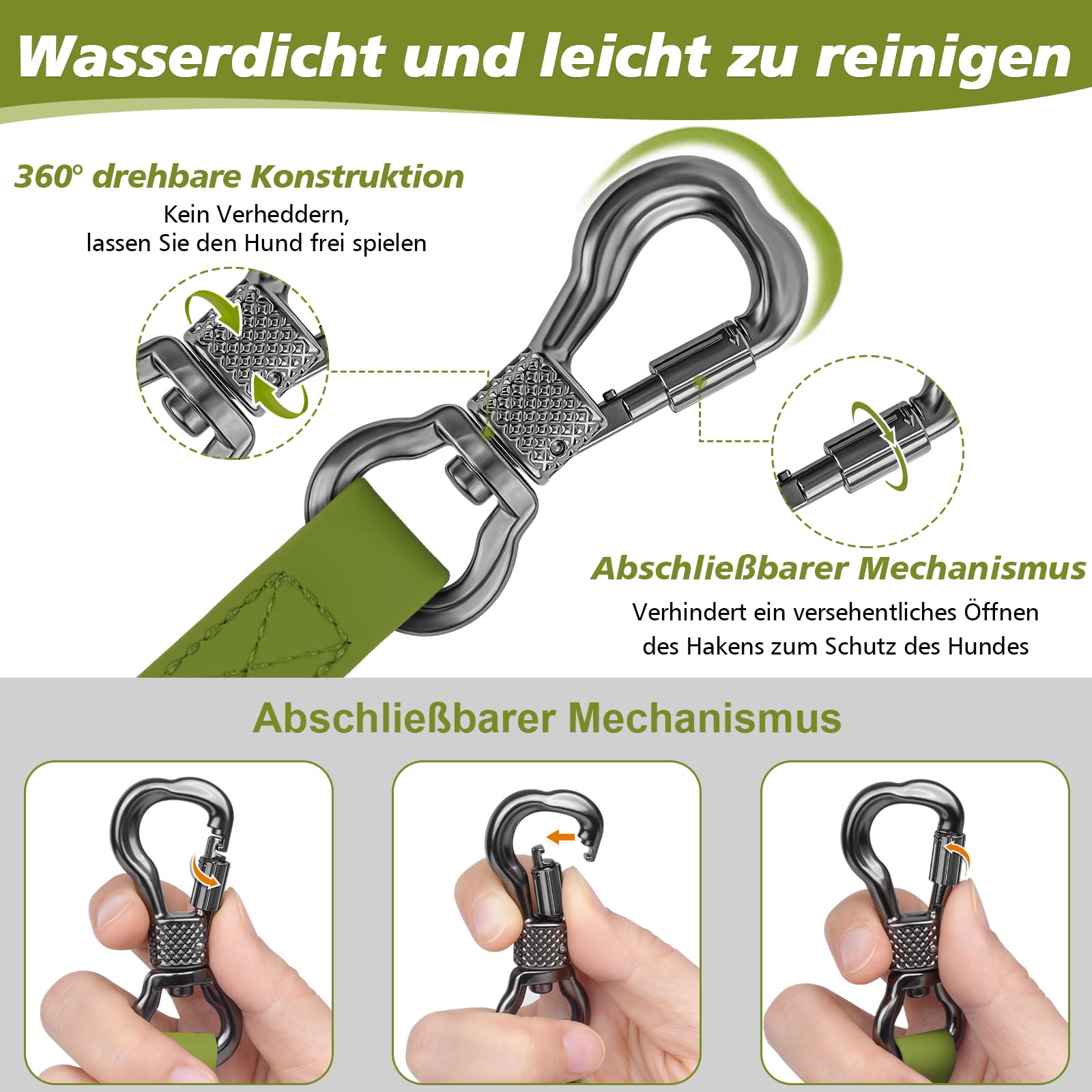X XBEN Lunghina per Cane 3M 5M 10M 15M 20M 25M 30M, Guinzaglio Addestramento per Cani con Maniglia Imbottita, Guinzaglio Gommato per cani, Impermeabile, Moschettone, Resistente Adatto per Tutti i Cani