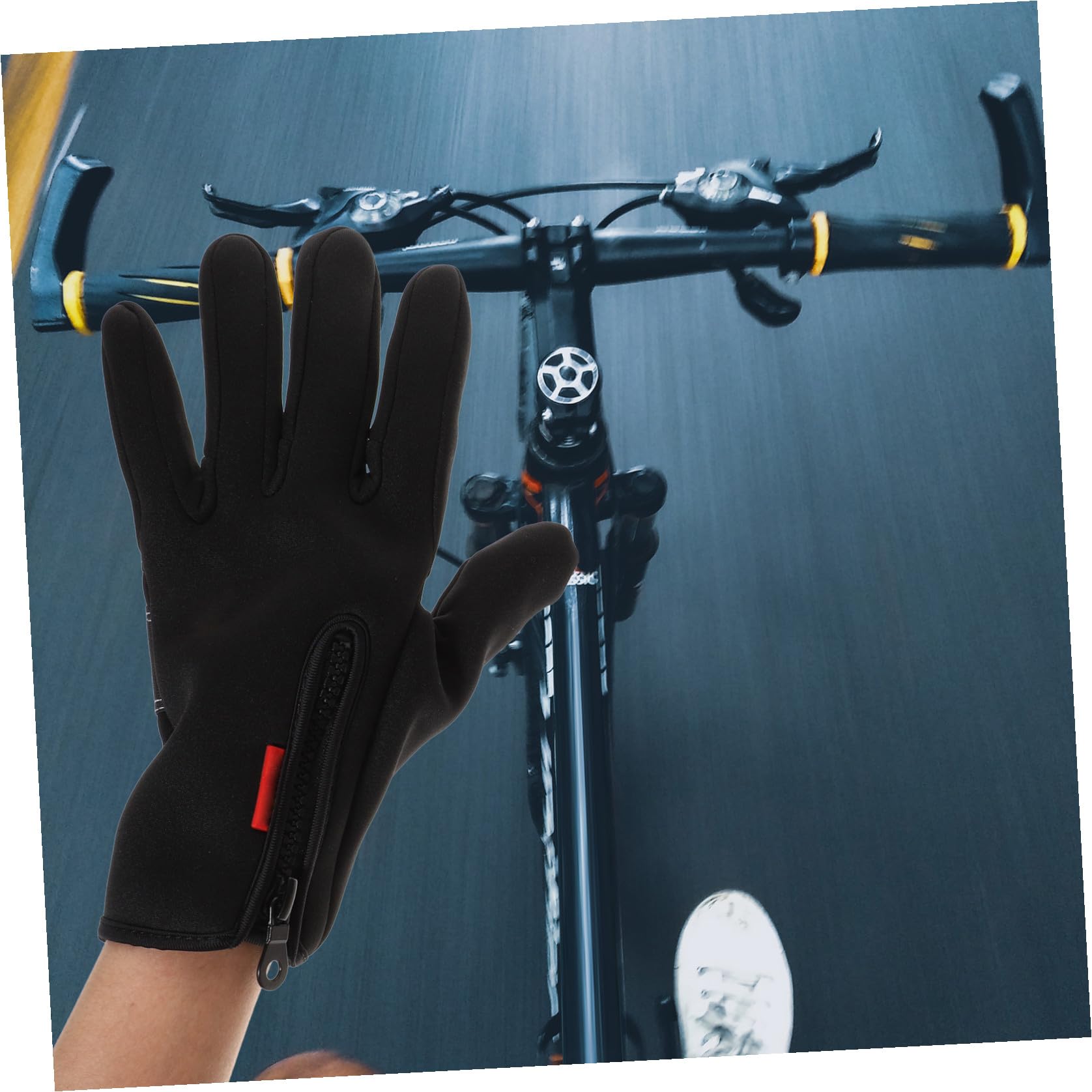 ibasenice Guantes Dedo Escalada Protector Camuflaje Slip Cortar Largo Lana guantillas Gimnasio Gloves Fishing Impermeable Antideslizante Guante de Pesca de Invierno Forro Polar Black