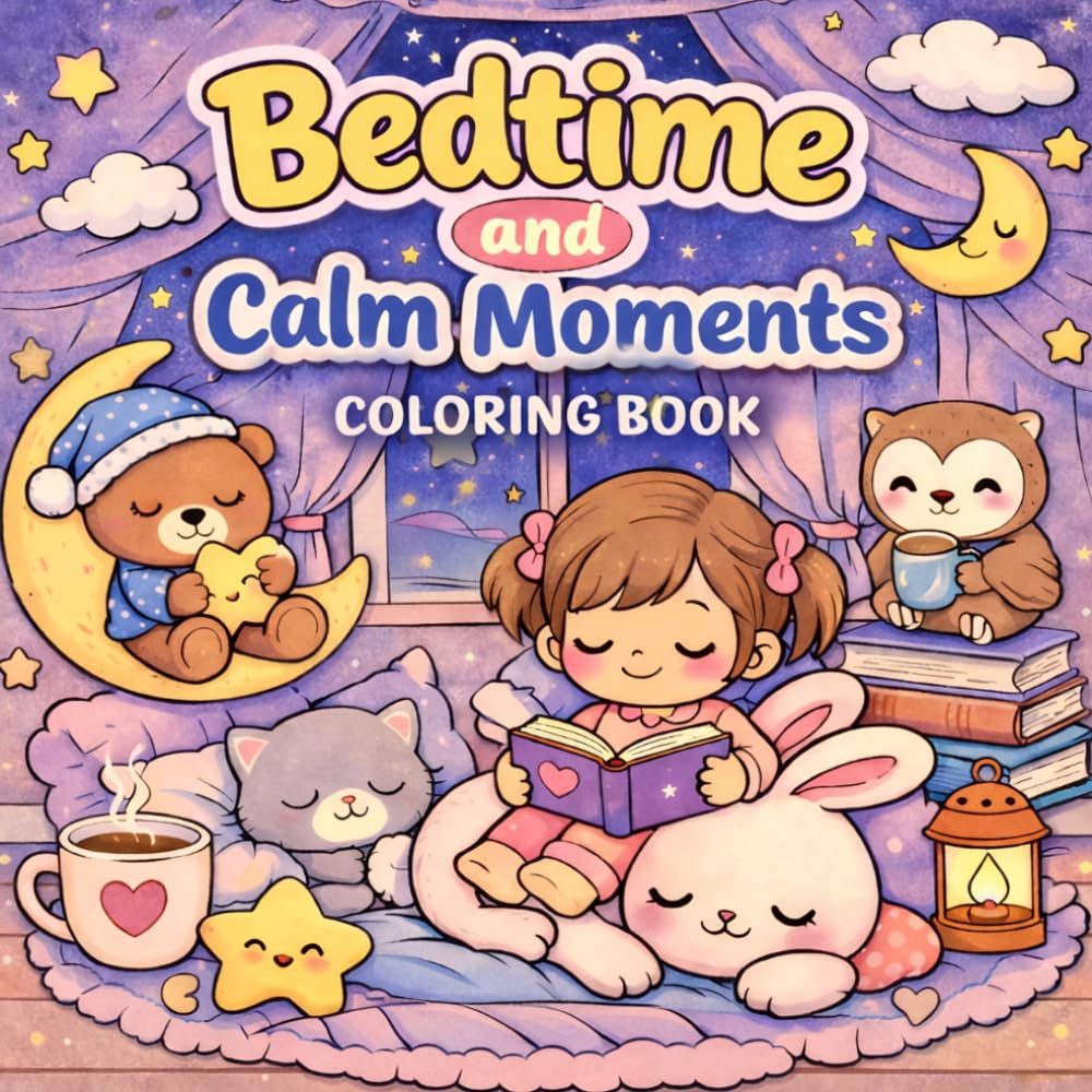 Bedtime & Calm Moments: “Peaceful Nights and Sweet Moments to Color for Kids”
