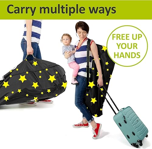 Miniatura 2 de V VOLKGO Bolsa de cochecito para avión, bolsa de cochecito grande para viajes en avión, bolsa de viaje para correr y carriola  Se adapta a la