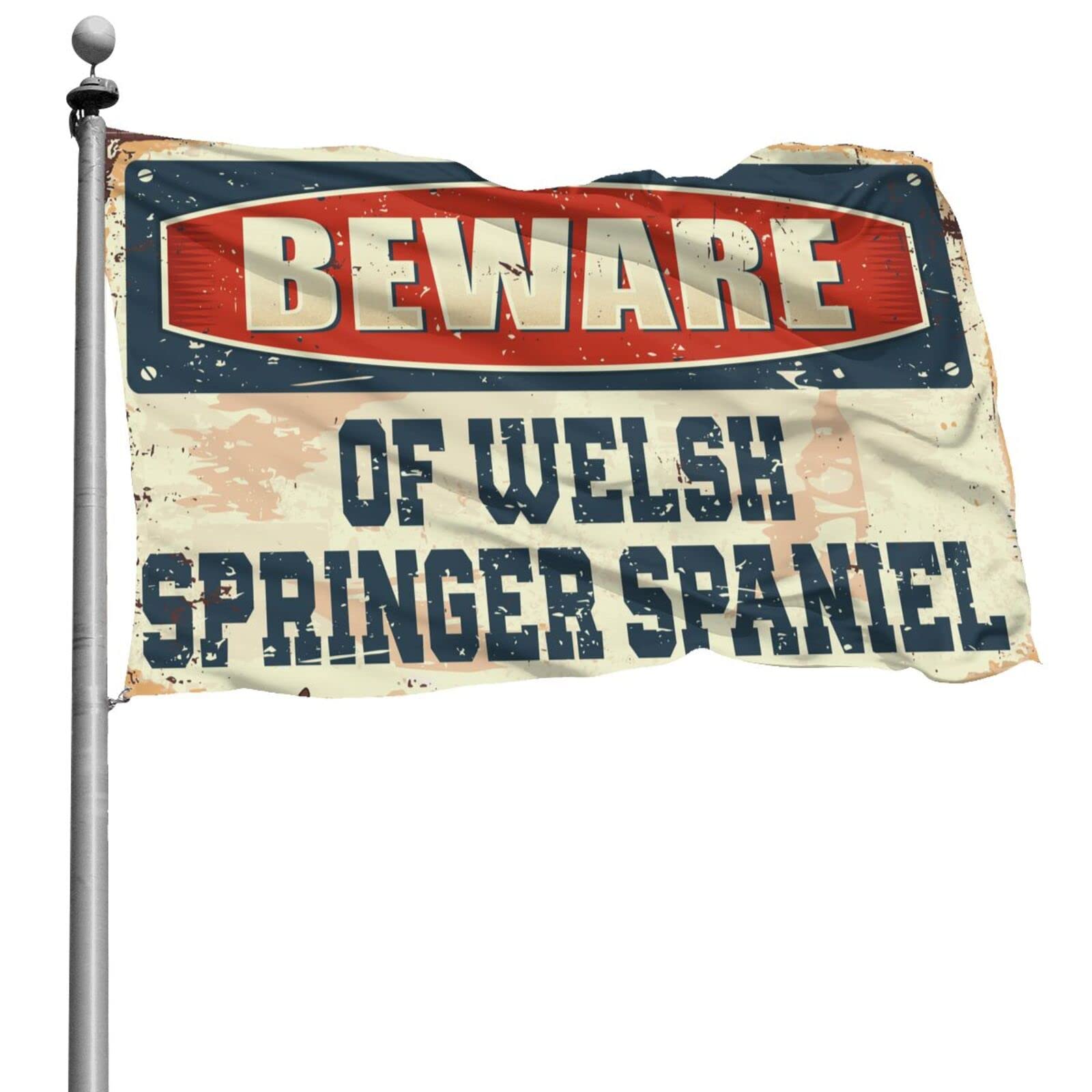 Drapeau de chambre amusant Welsh Springer Spaniel pour deco de cour - 7