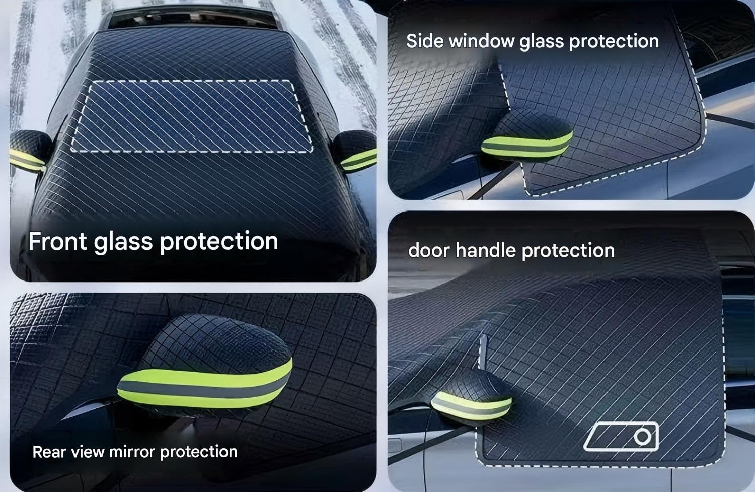Sonnenschutz Auto Frontscheibe für BMW 5 Serie F10 2009-2017, Außen Schnee EIS Frost Staub und UV Schutz Rost Wischer & Spiegel Schutz