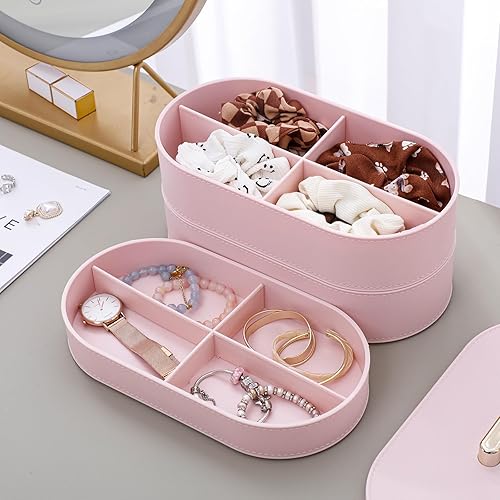 Miniatura 5 de Yesesion Organizador de cables con 2 bandejas grandes y 1 pequeña, caja de gestión de cables de plástico con 20 bridas de alambre, bandeja de cajón