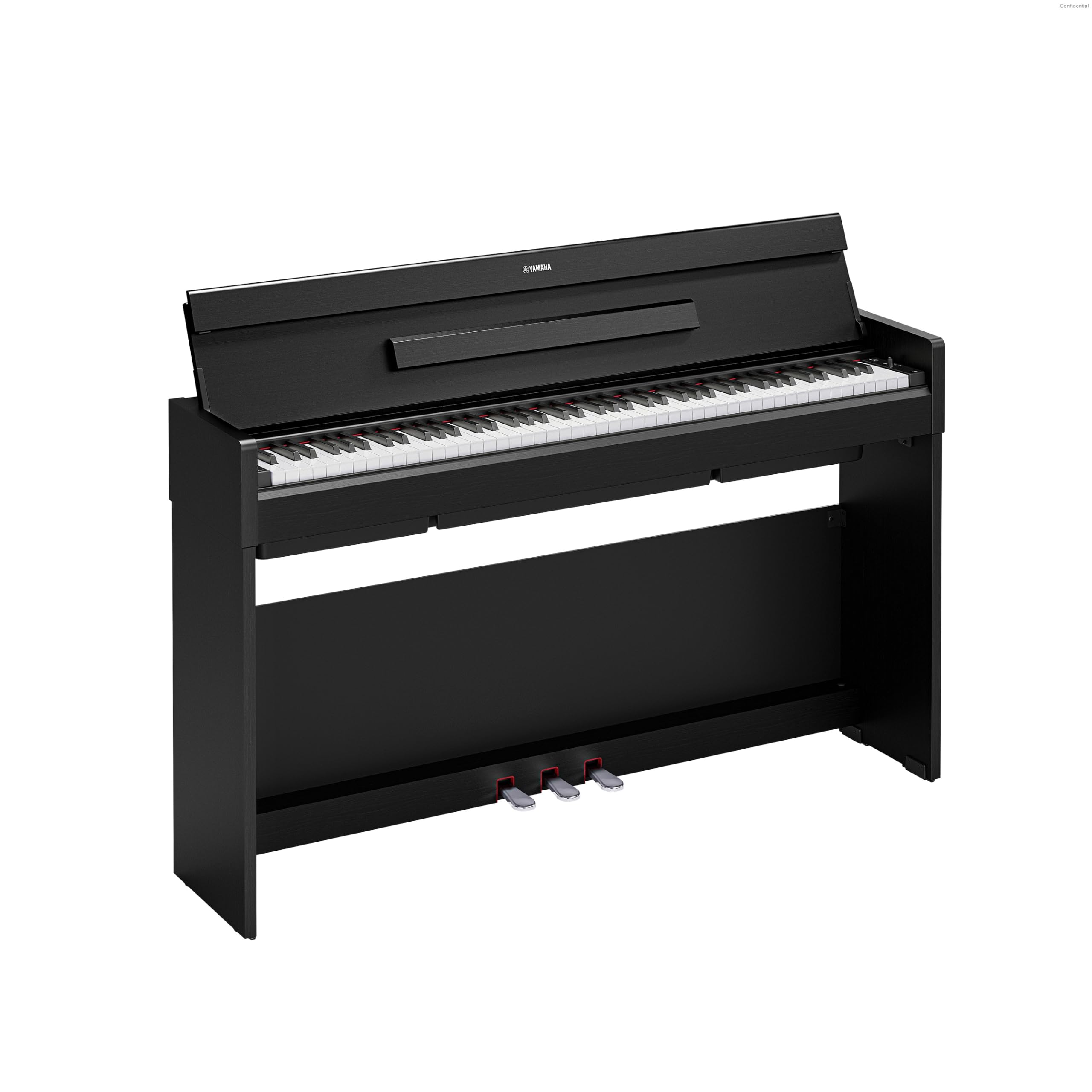 YAMAHA YDP-S36 Digitalpiano – 88 Gewichtete GHS-Tasten, CFX Concert Grand Sound, Schlankes Design, Bluetooth, 3 Pedale, Ideal für Zuhause & Anfänger – Schwarz